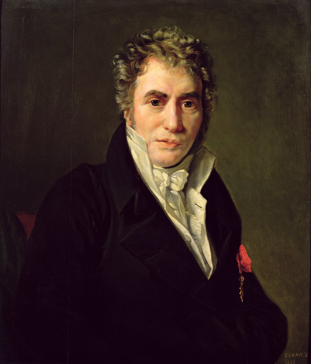 Jacques Louis David (1748-1825) 1817 af François Joseph Navez