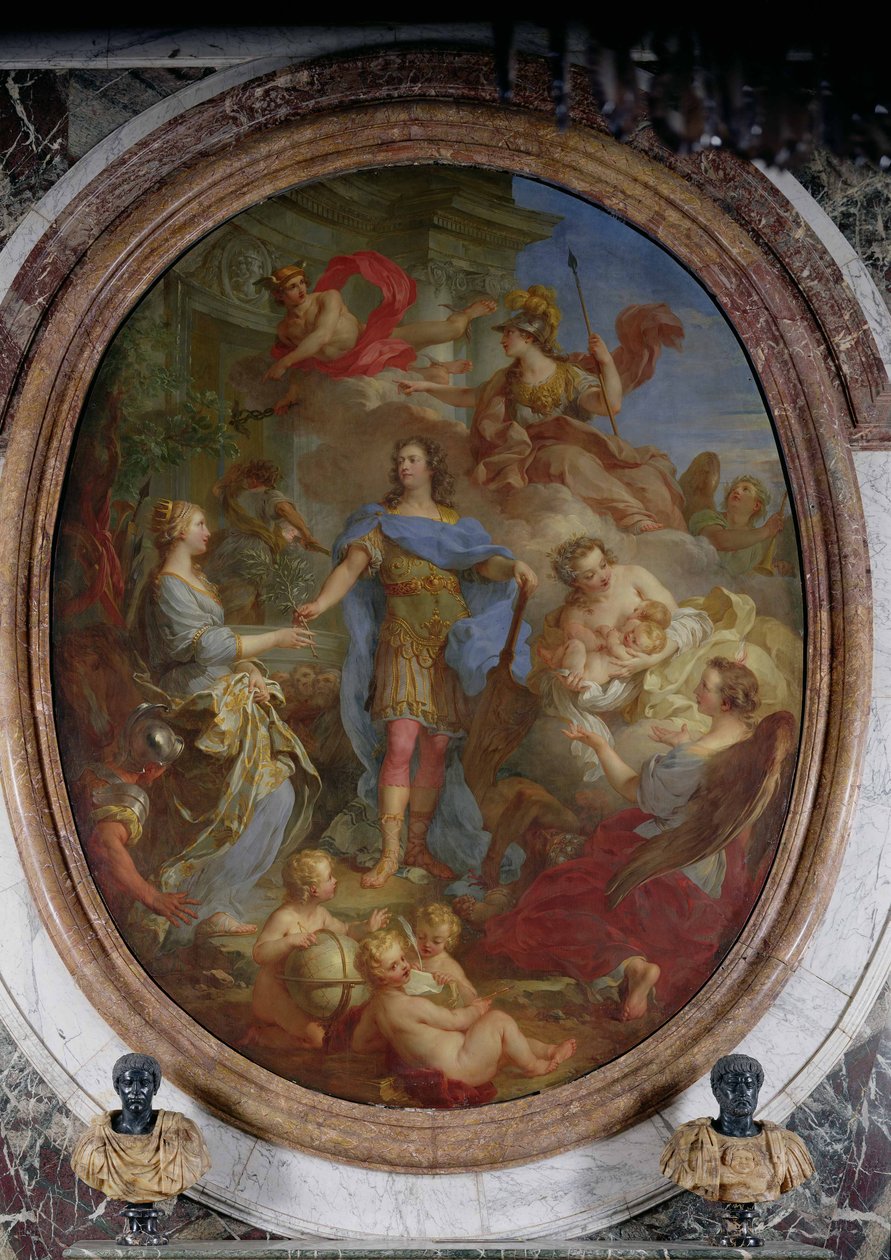 Ludvig XV (1710-74) Giving Peace to Europe, 1729 af François Lemoyne