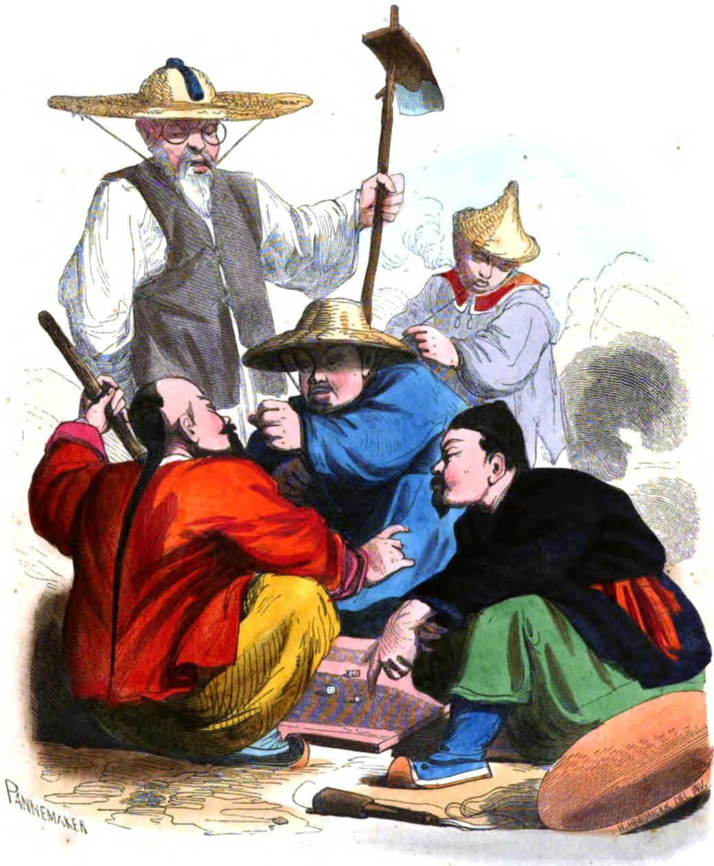 Auguste Wahlen, Mores, anvendelser og kostumer af alle verdens mennesker, bind 1. Udgiver La Librairie historique-artistique, 1843 af François Pannemaker