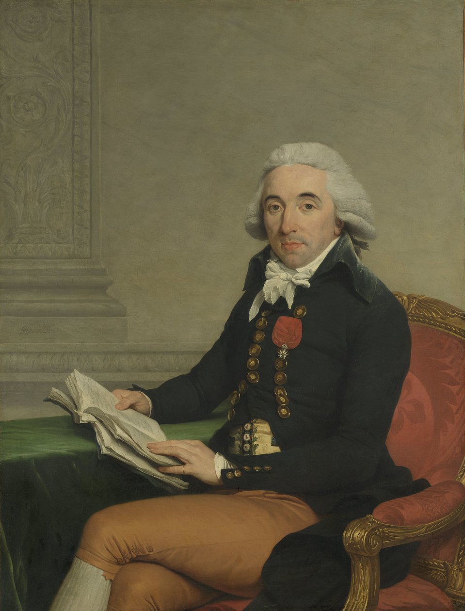 Portræt af en mand Portræt af en mand, muligvis Monsieur Baillon af François André Vincent