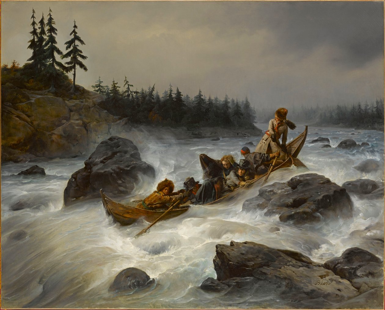 Hertugen af Orleans ved Muonio-floden i Lapland, august 1795, 1840. af François August Biard