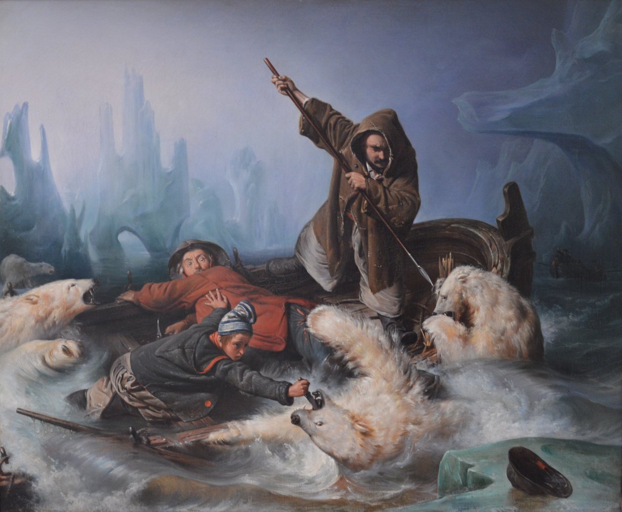 Kamp med isbjørne af François Auguste Biard