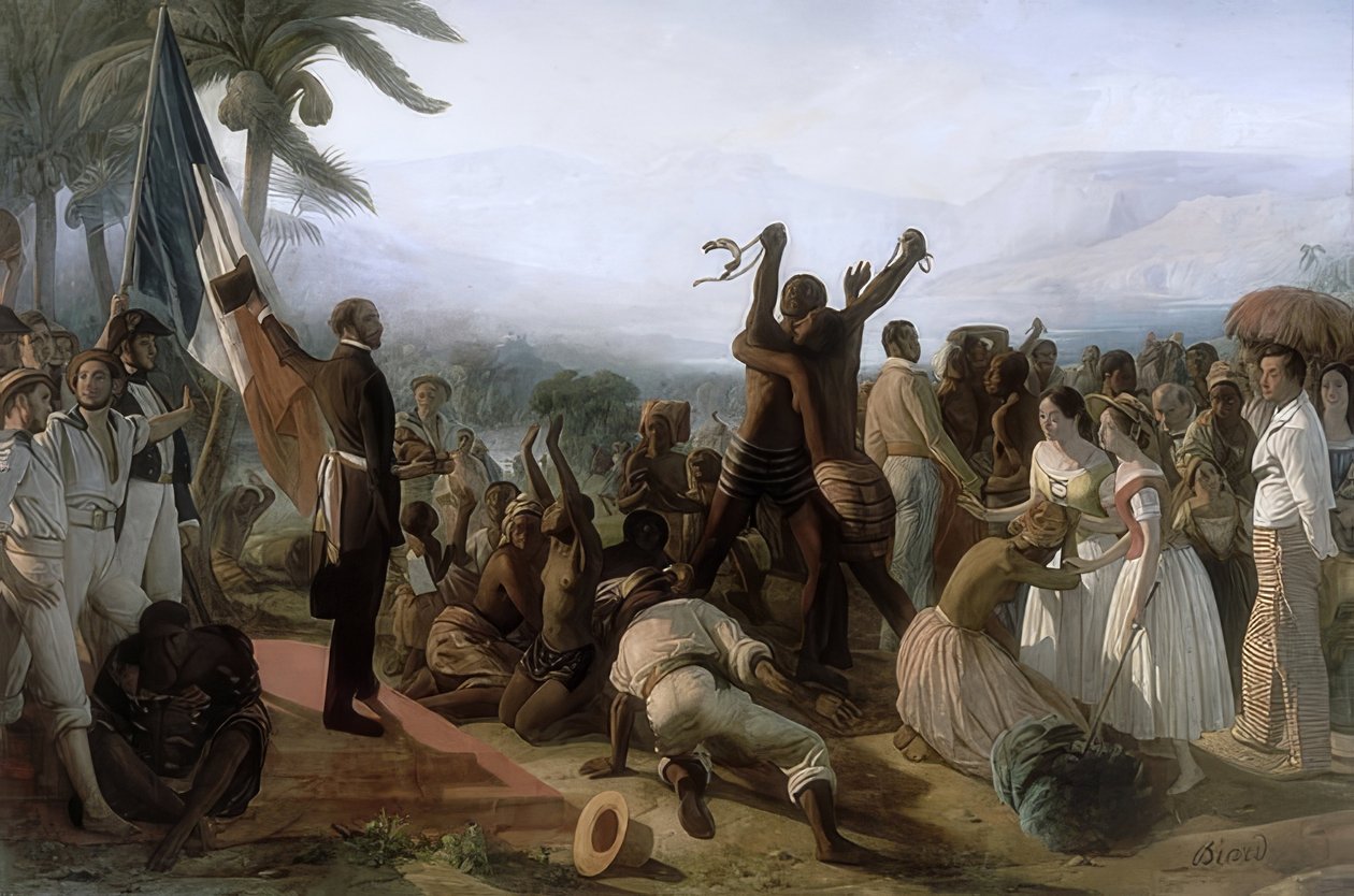 Proklamation af slaveriets afskaffelse i de franske kolonier den 23. april 1848. 1848/49 af François Auguste Biard