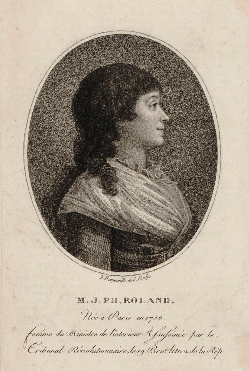 Madame Roland af Bonneville af Francois Bonneville
