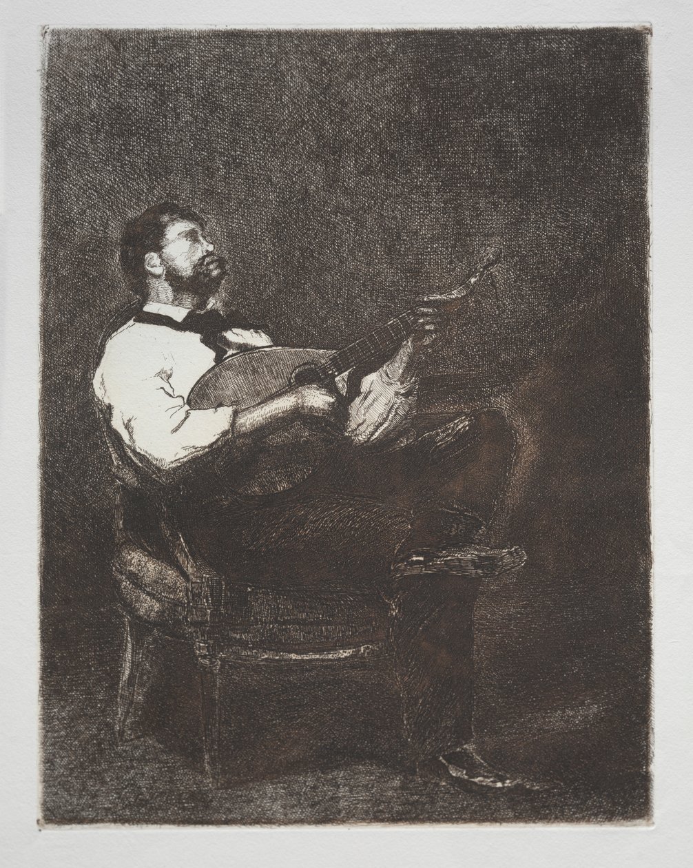 Guitarspiller, 1861. af François Bonvin