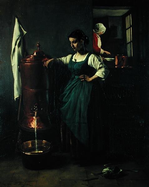 Kobberdrikkefontænen, 1861 af François Bonvin