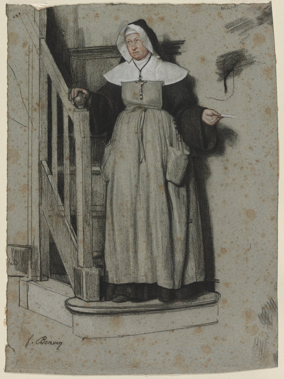 Adgangsbrevet, Interiør i et Kloster af François Bonvin