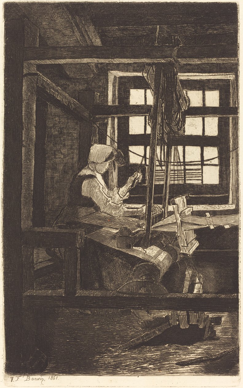 Væveren (La Tisserande) af François Bonvin