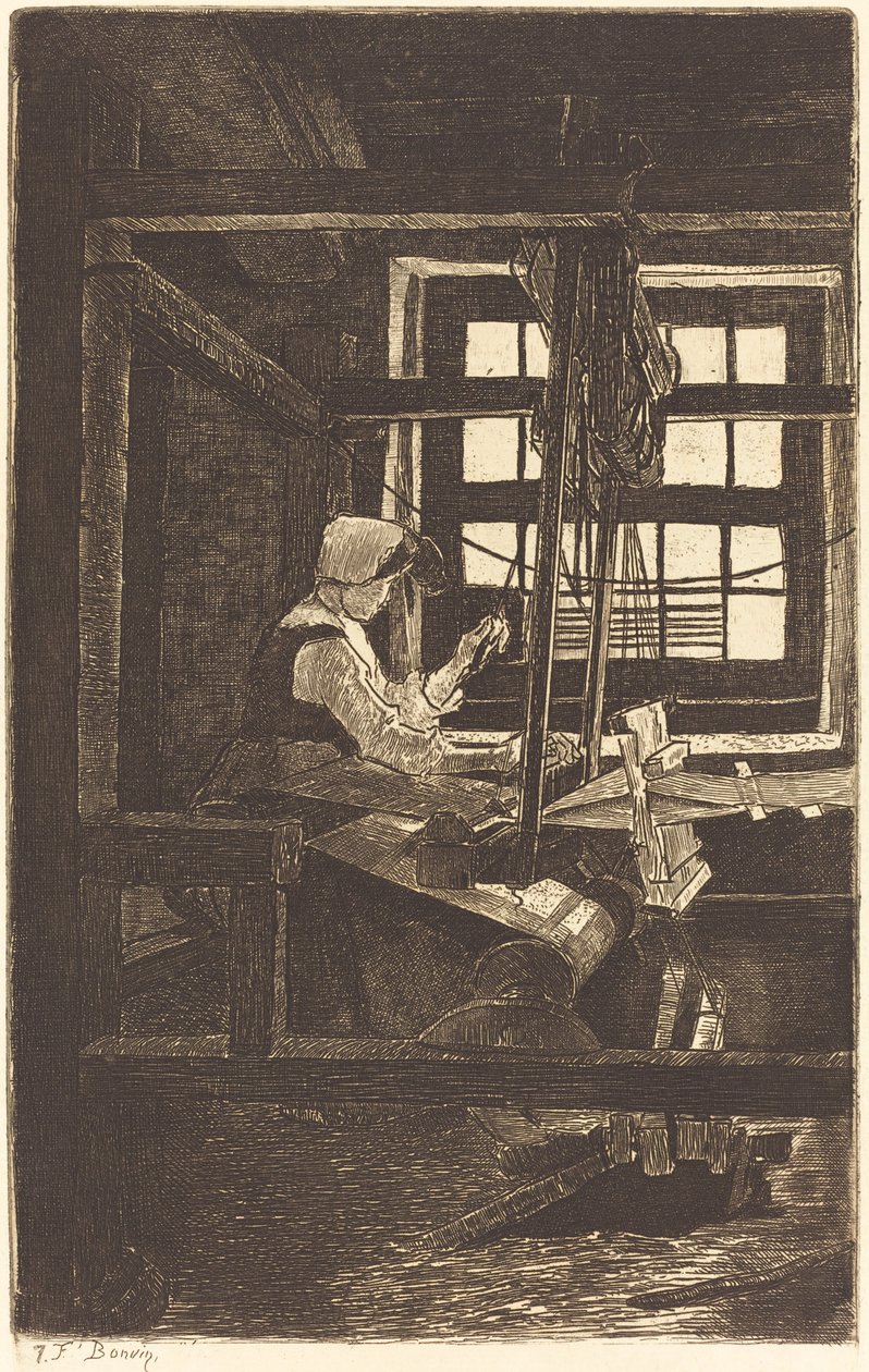 Væver (La Tisserande) af François Bonvin