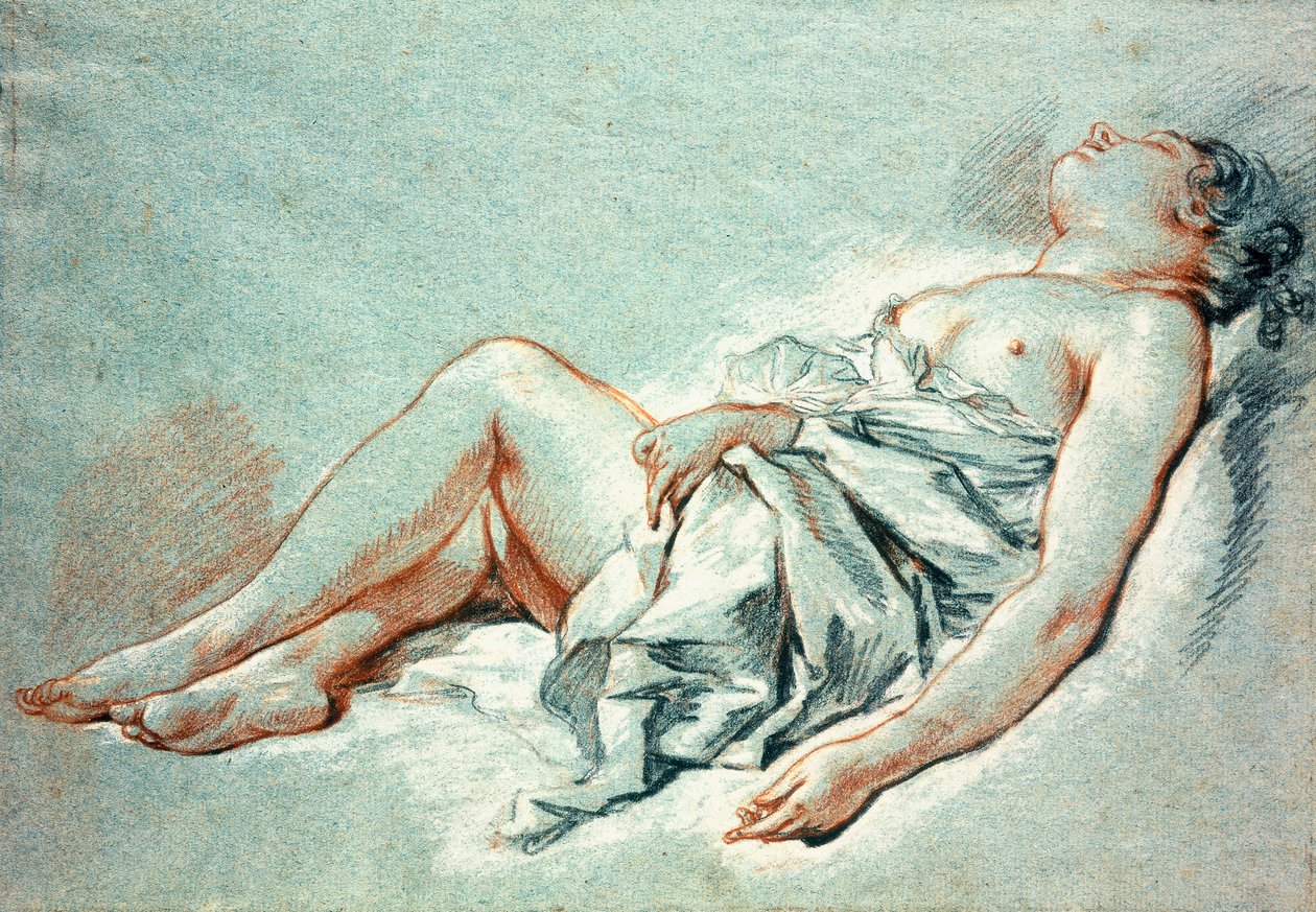 En sovende pige, af François Boucher