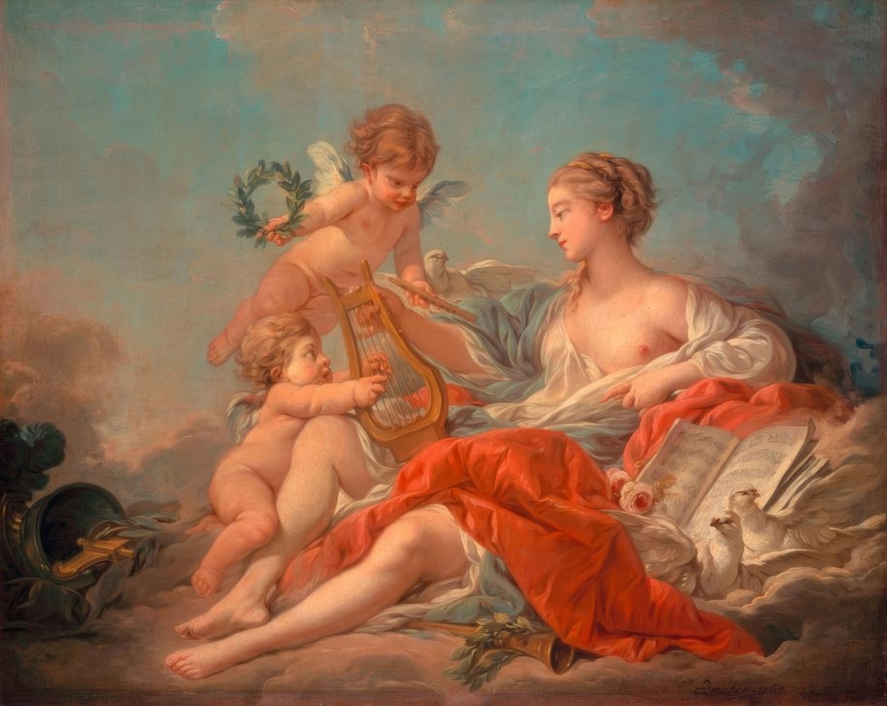 Allegori af musik af François Boucher