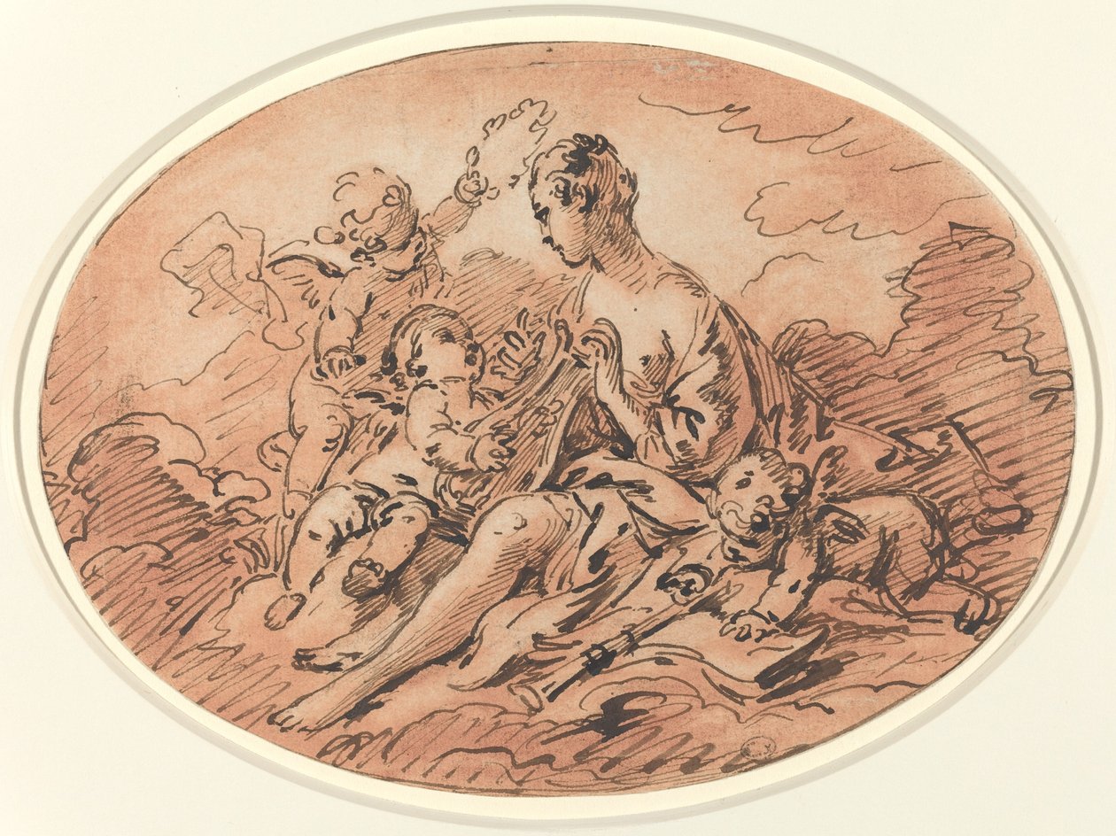 Allegori af musik af François Boucher