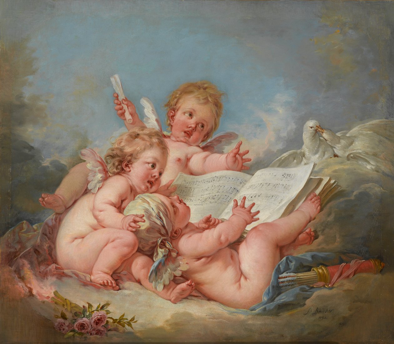 Allegori om musik, 1752 af François Boucher