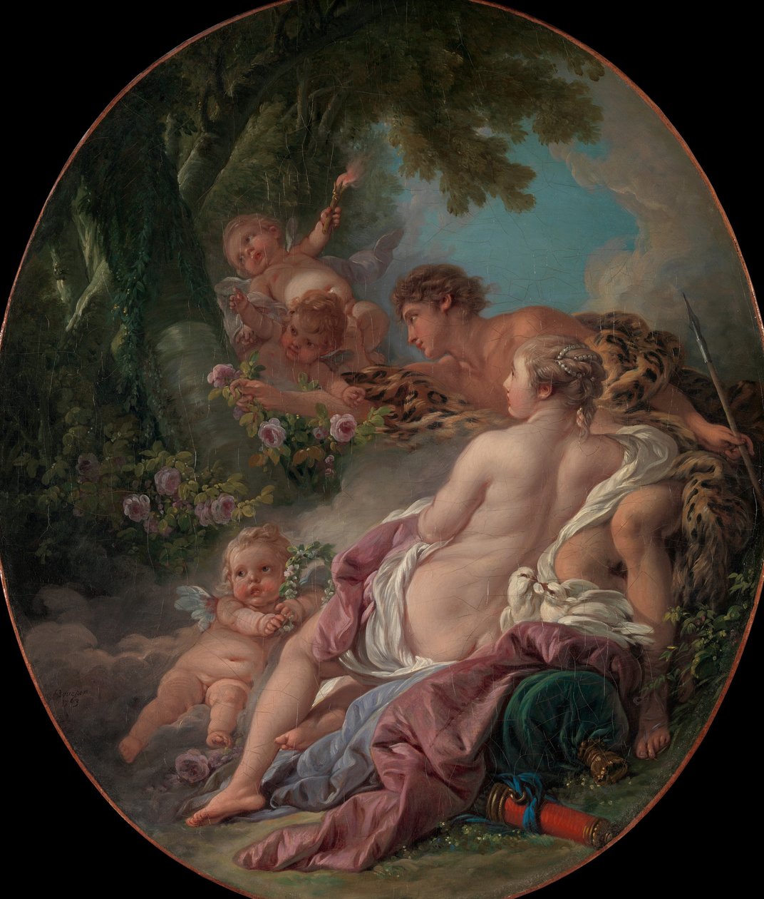 Angelica og Medoro, 1763. af François Boucher