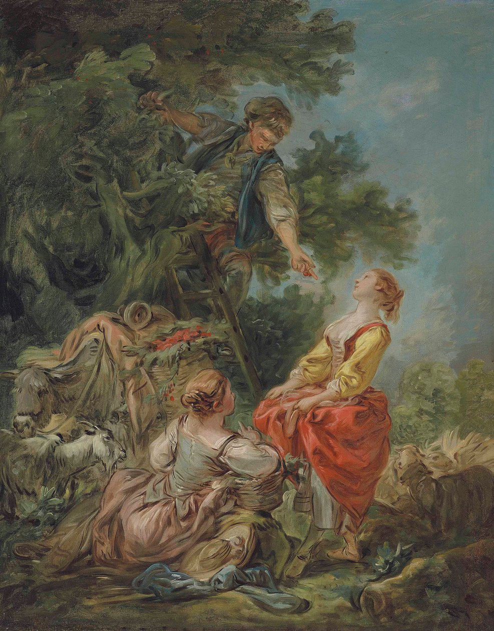 Slagter - La Cueillette des Cerises af François Boucher