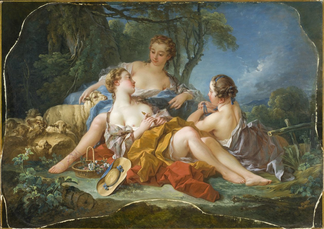 Boucher - De pastorale bekendelser, ca. 1745 af François Boucher