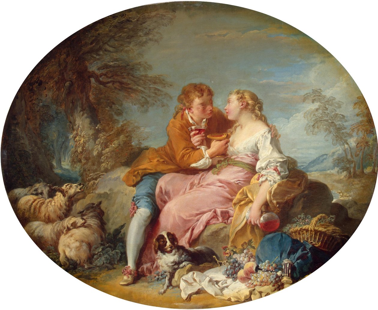 Boucher - Pastoralscene, begyndelsen af 1730