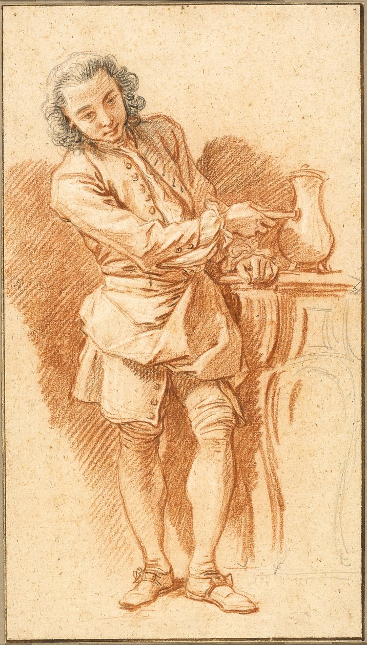 Boucher - Studie af tjener med kaffekande, ca. 1739 af François Boucher