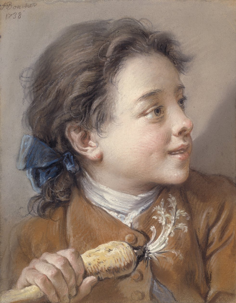 Dreng med en gulerod, 1738 af François Boucher