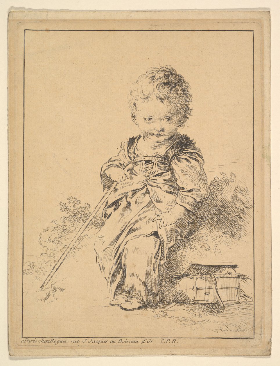 Børneholdsstav, 1700-tallet. af François Boucher