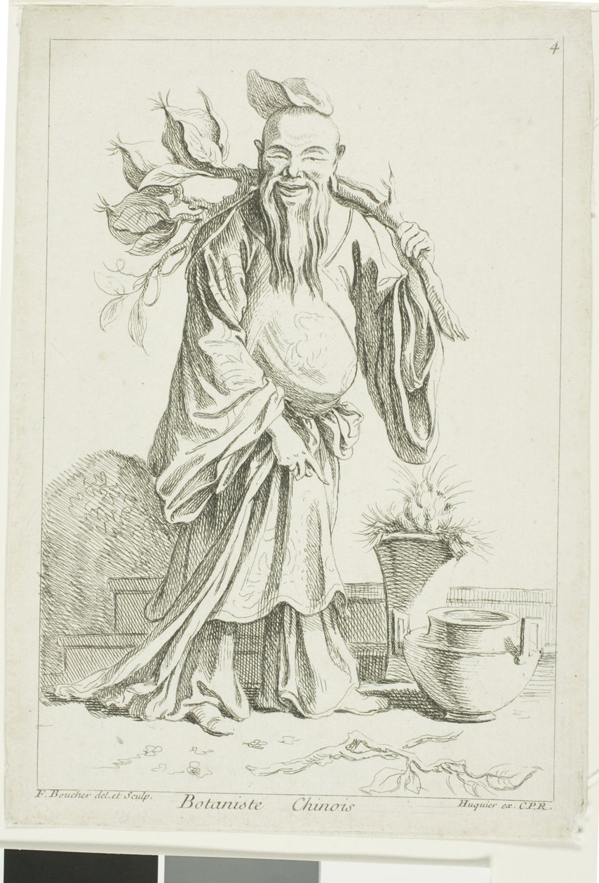 Kinesisk botaniker, fra Samling af forskellige kinesiske figurer fra François Bouchers kabinet af François Boucher