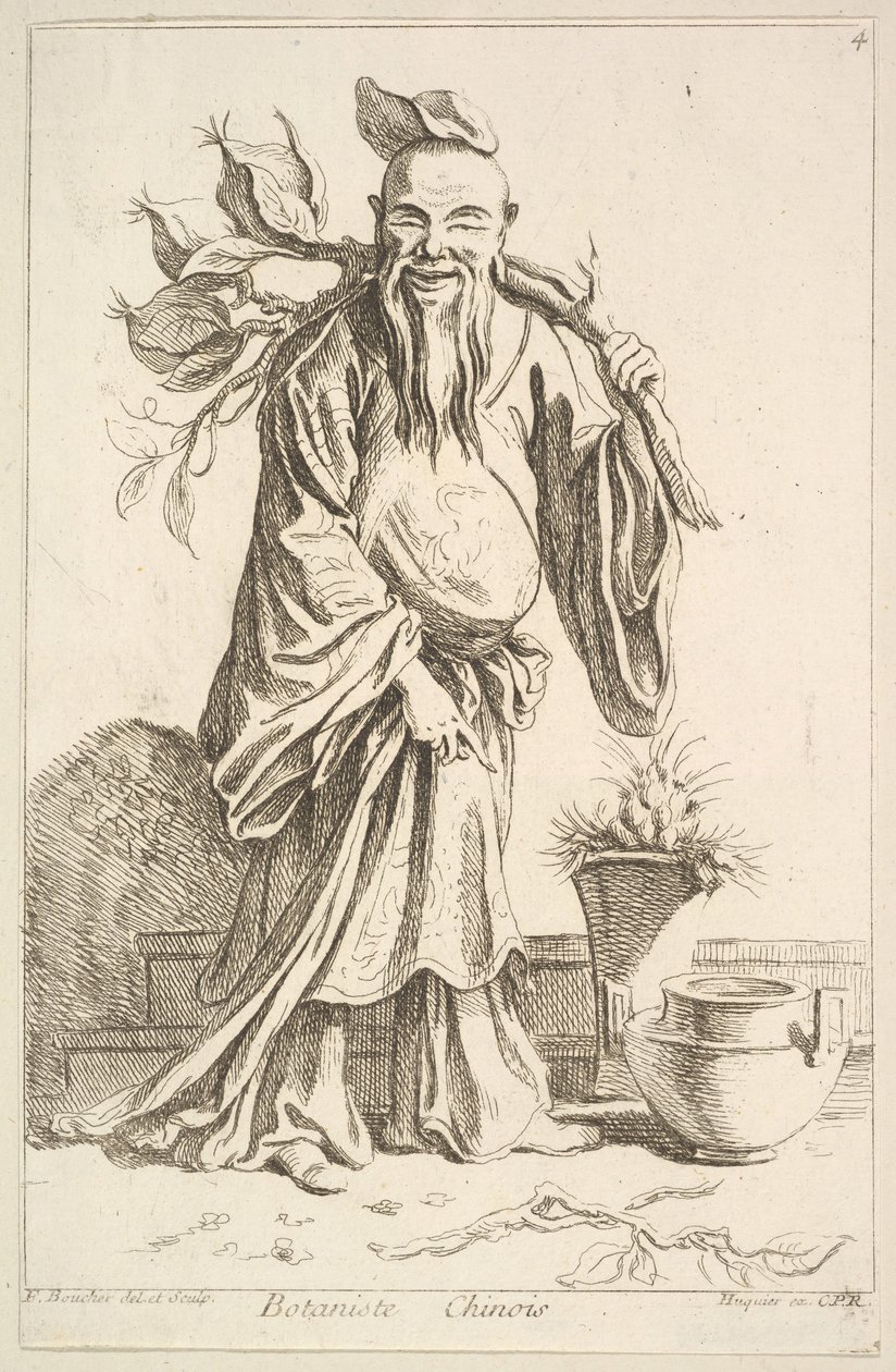 Kinesisk botaniker, 1738-45. af François Boucher