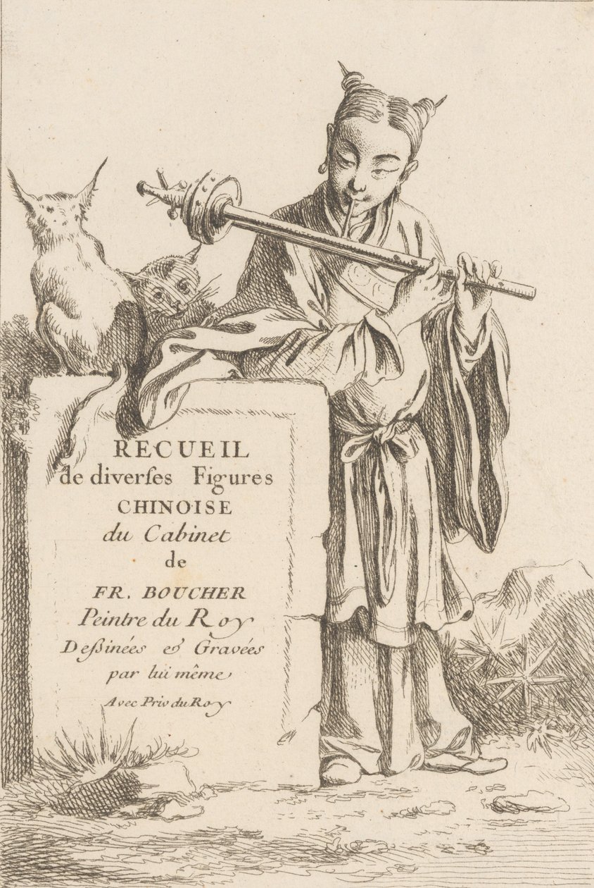 Samling af forskellige kinesiske figurer, 1738-45. af François Boucher