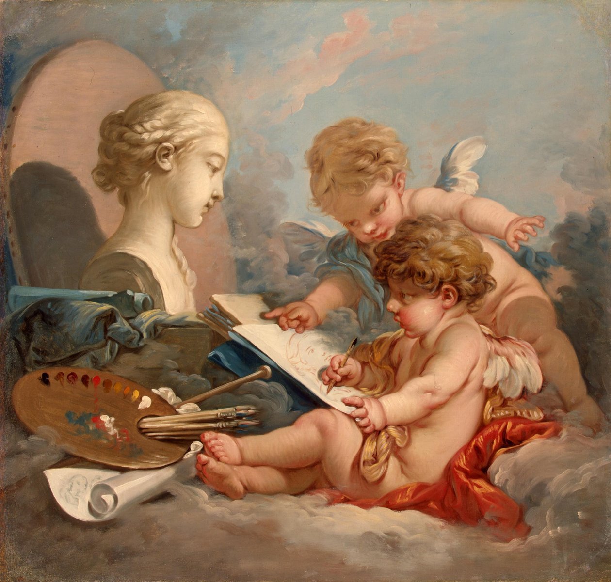 Amoretter. Allegori om maleri af François Boucher