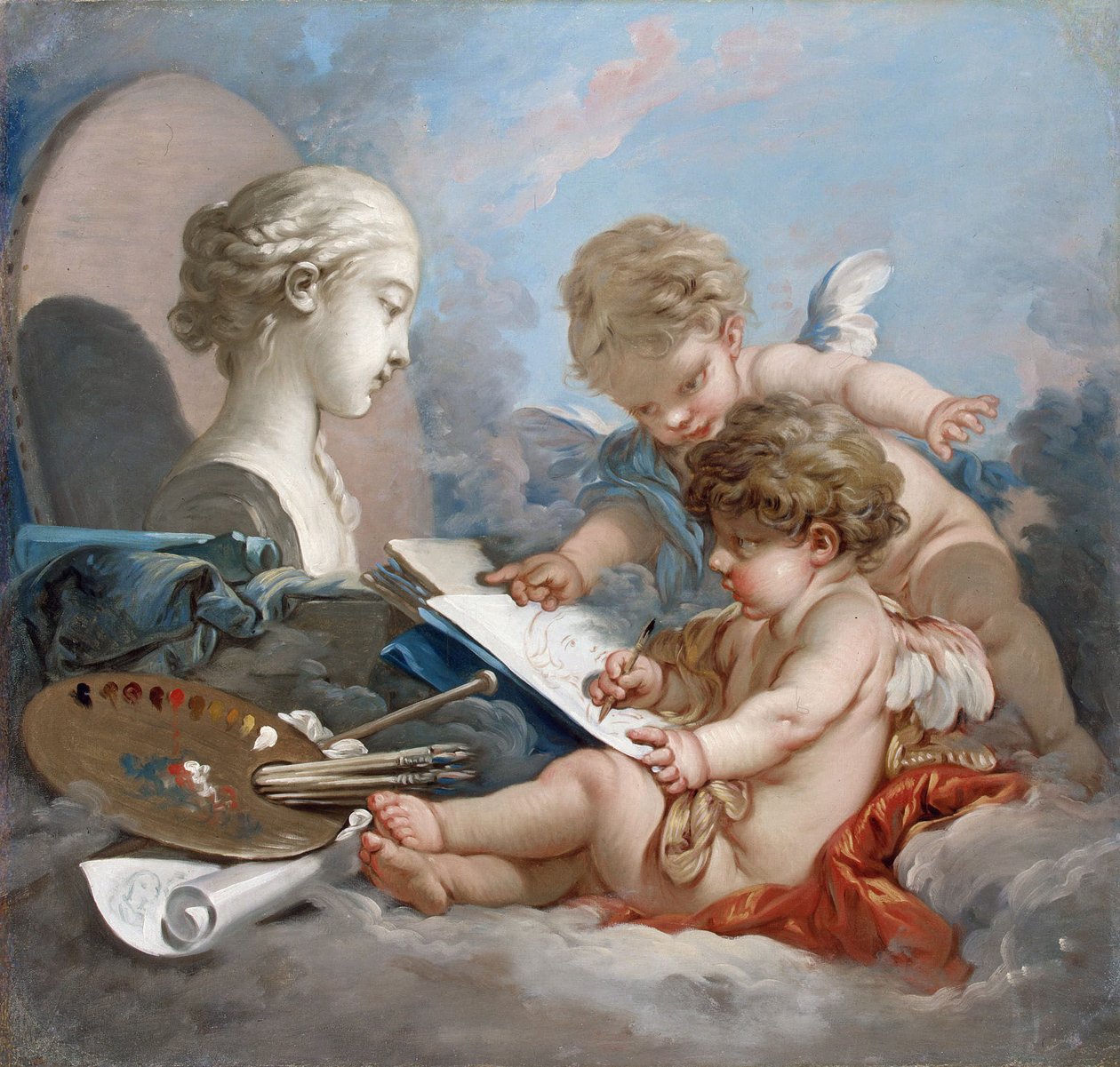 Amoretter. Allegori om maleri af François Boucher