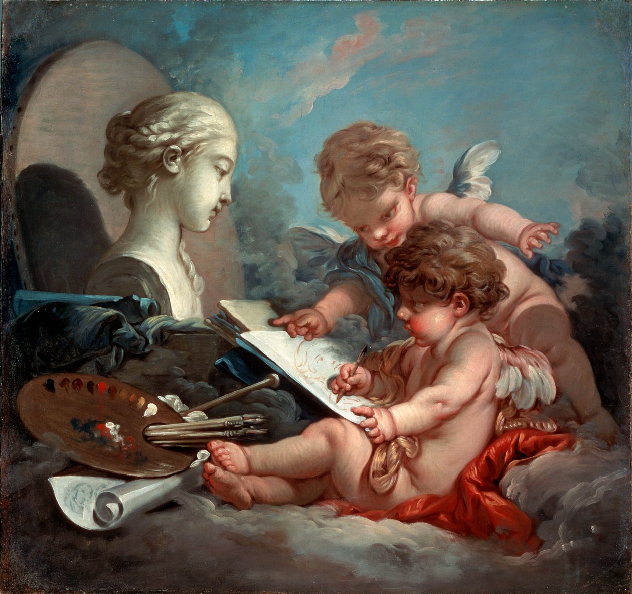 Amorer, allegori over maleri, 1760