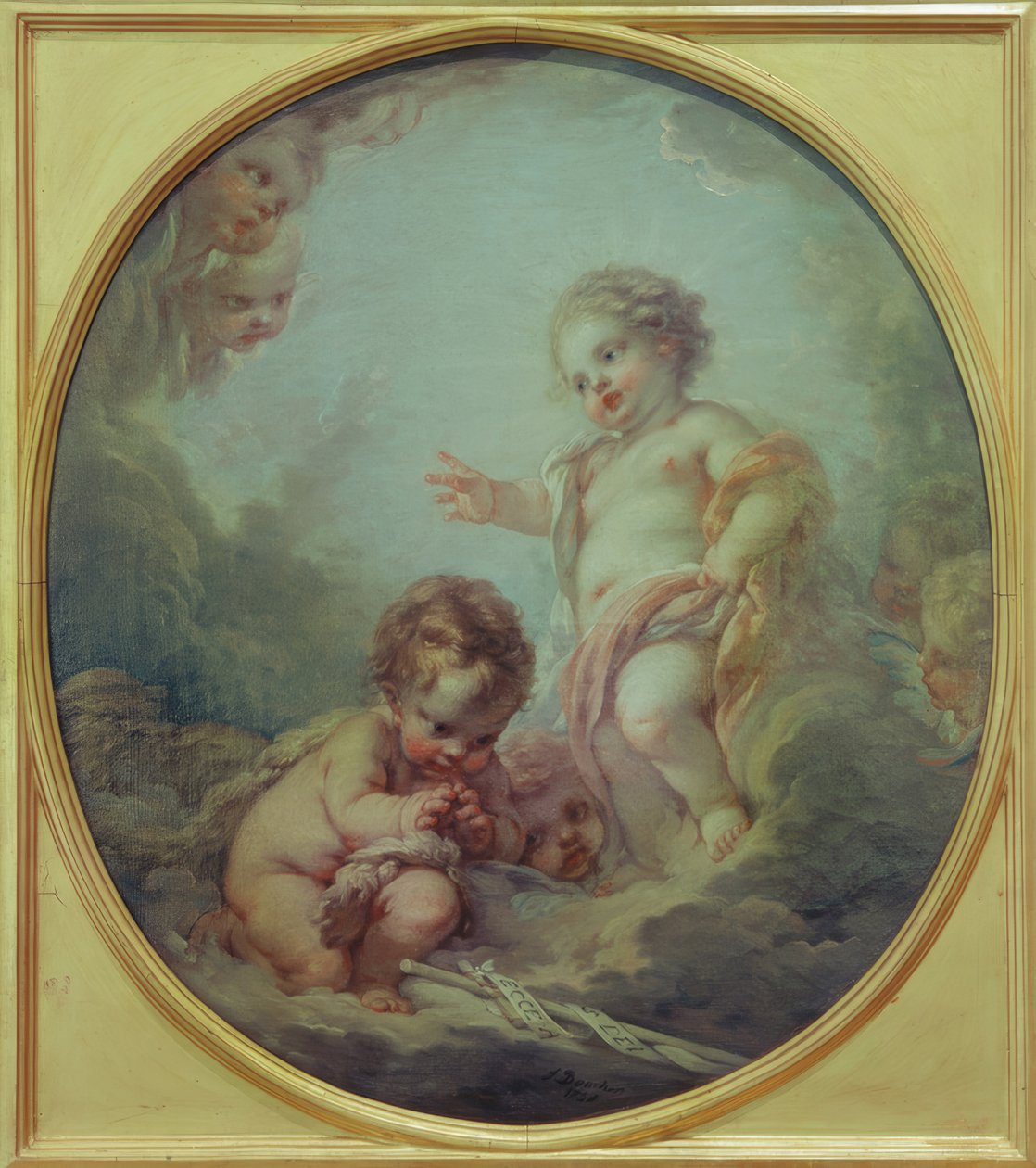 Jesusbarnet velsigner Johannes Døberen af François Boucher