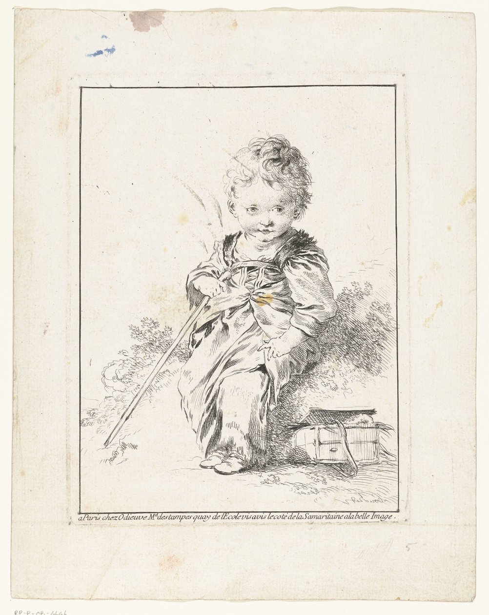 Den Lille Skorstensfejer Le petit Savoyard Fire tryk med børn (serietitel) af François Boucher