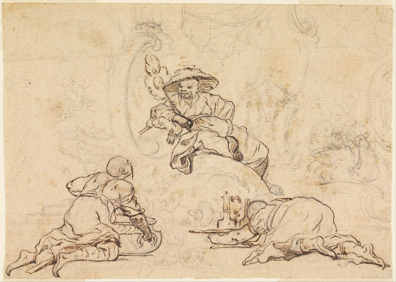 Design til Chinoiserie-ornament af François Boucher