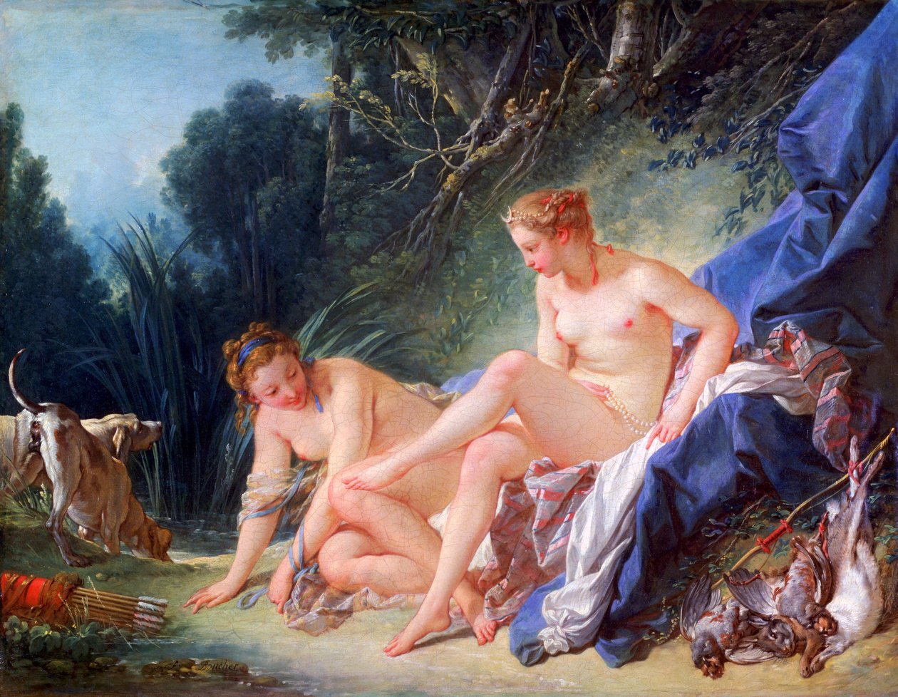 Diana kommer ud af sit bad, 1742 af François Boucher