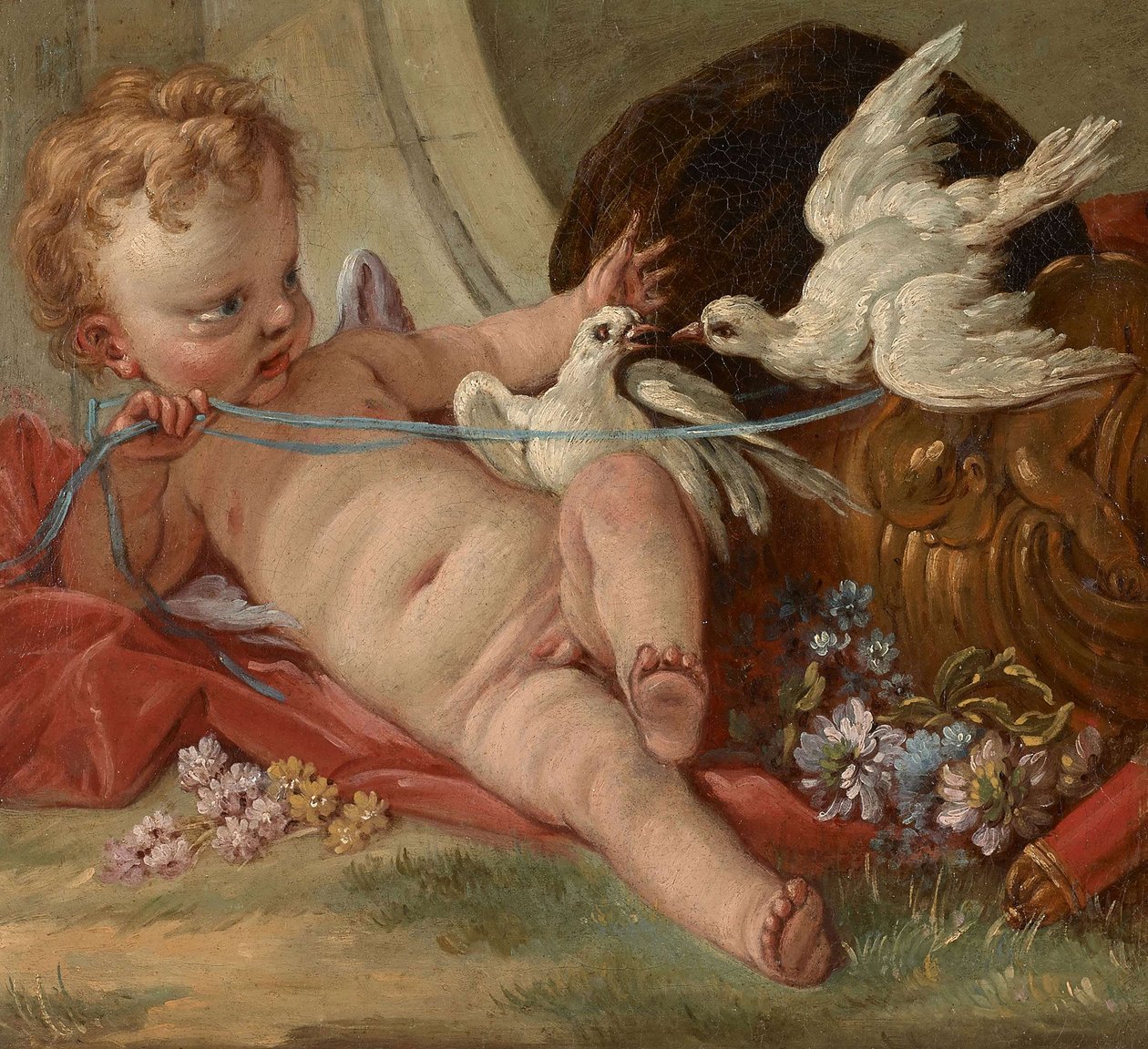 Entourage af François Boucher - Kærligheden holder to duer af François Boucher