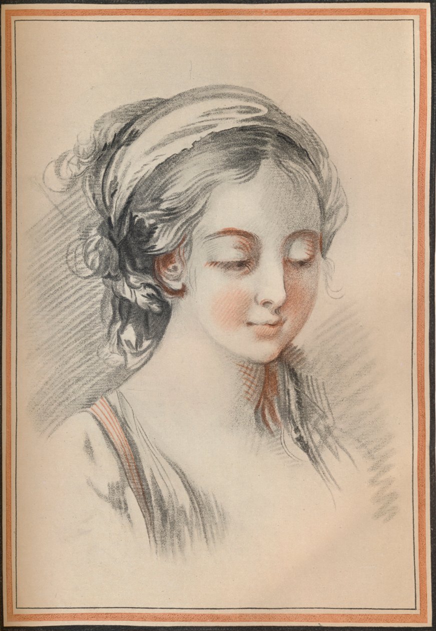 Hoved af en pige, c1746 af François Boucher