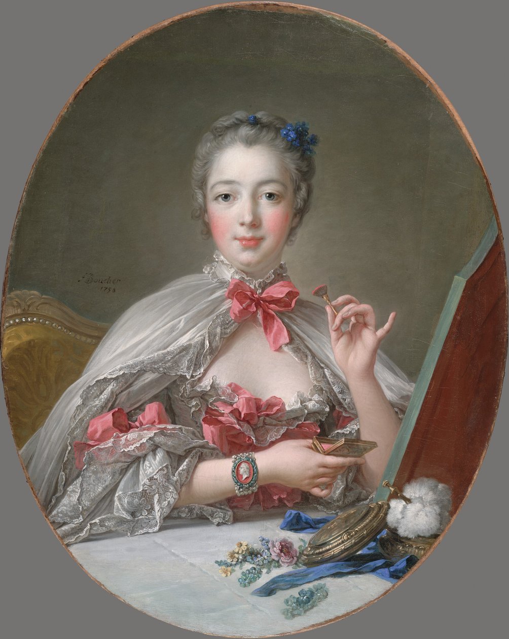 Jeanne-Antoinette Poisson, markisinde af Pompadour af François Boucher