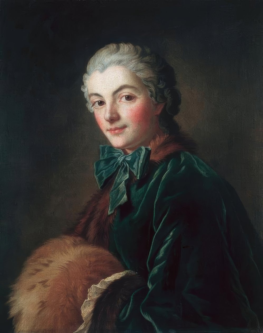 Ung kvinde i muffe af François Boucher