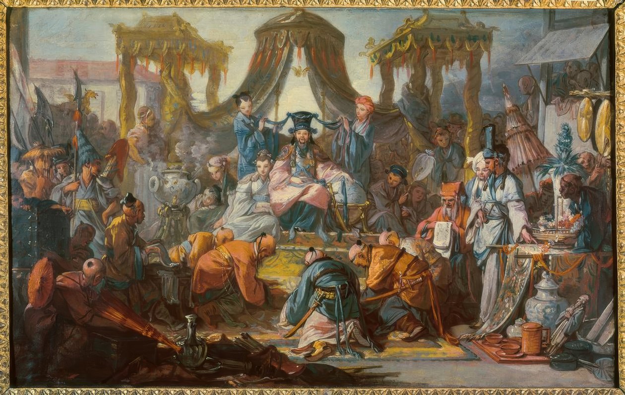 Publikum af Kinas kejser af François Boucher