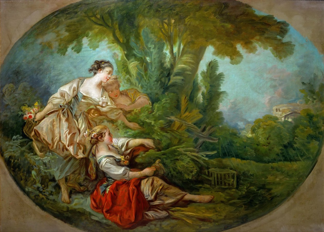 Lappeau, sagde. Lappeau, dit loiseau fanget i nettene Lokkefuglen, også kaldet The bird cau af François Boucher