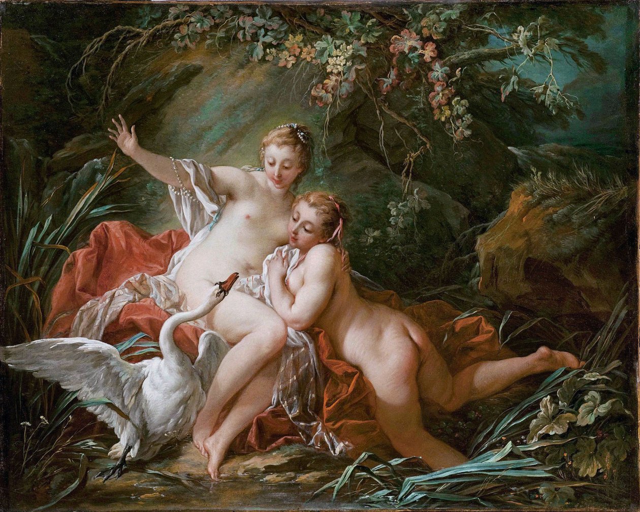 Leda og svanen af François Boucher
