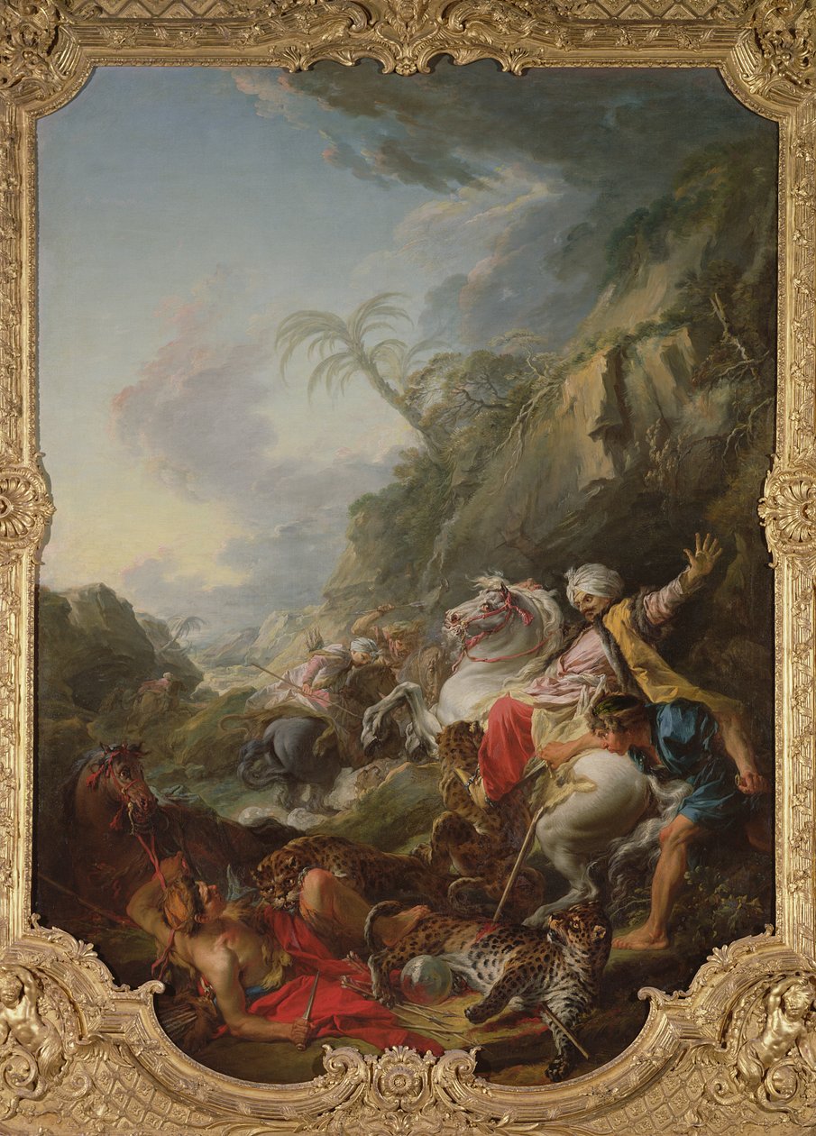 Leopardjagt, 1736 af François Boucher