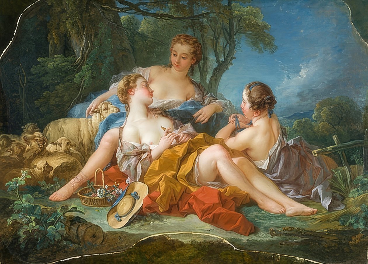 De pastorale betroelser. Um 1745 af François Boucher