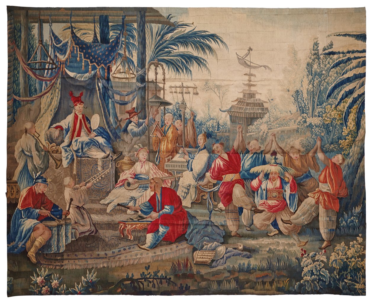Louis XVI gobelin "aux Chinoiserie", Aubusson, sidste fjerdedel af det 18. århundrede af François Boucher