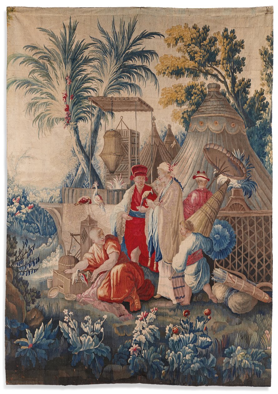 Louis XVI gobelin "aux Chinoiserie", Aubusson, sidste fjerdedel af det 18. århundrede af François Boucher