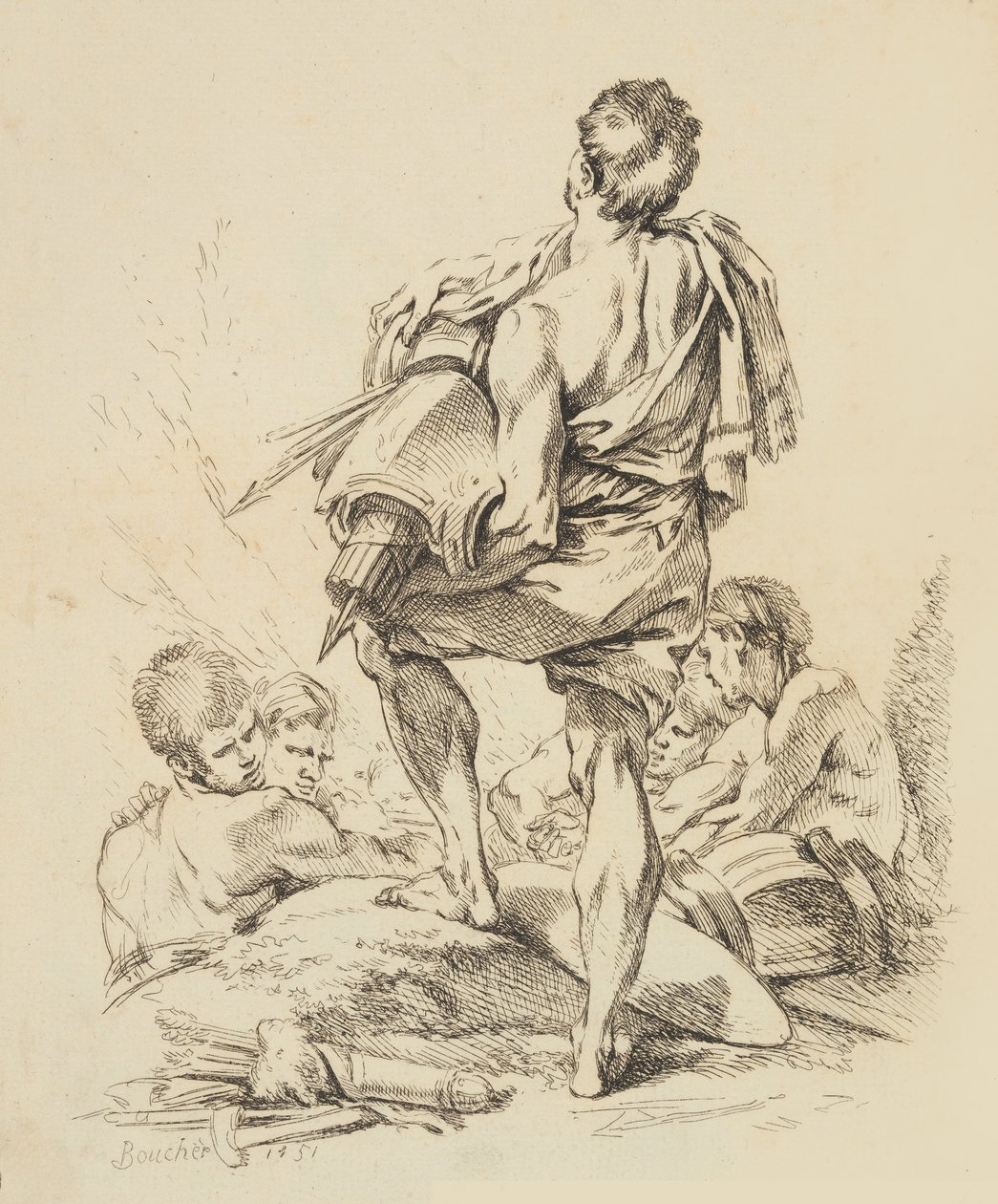 Ny bog med forskellige figurer, 1751. af François Boucher