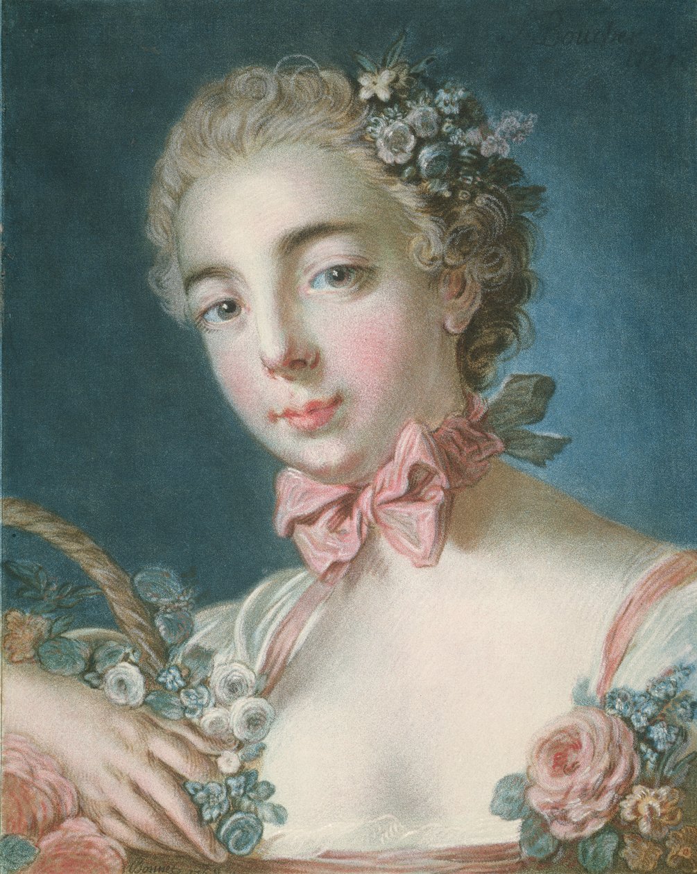 P.59-1959 Florahoved, graveret af Louis-Marin Bonnet (1736-93) 1769 (farveætsning og gravering) af François Boucher