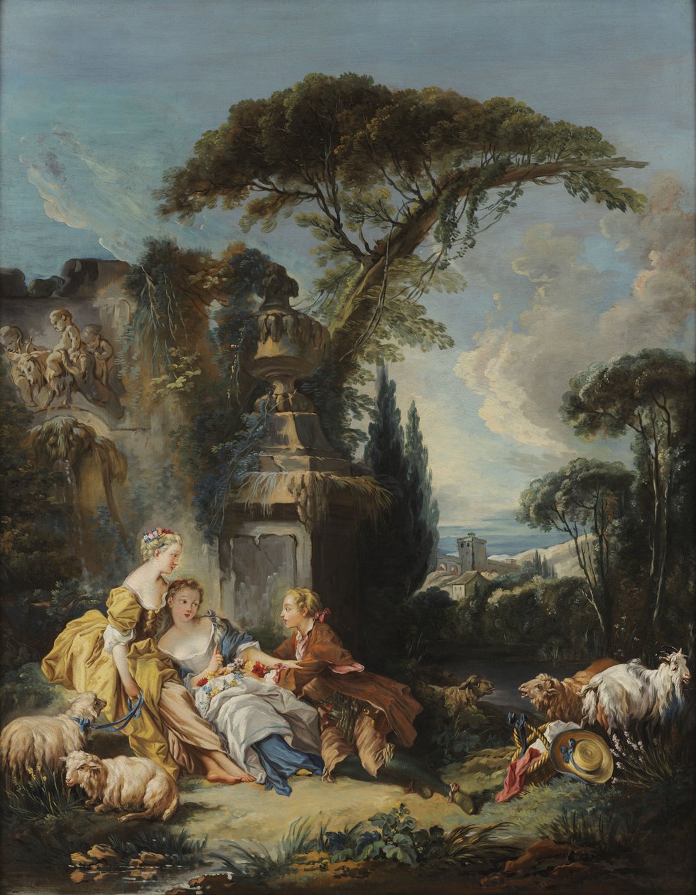 Pastoral scene af François Boucher