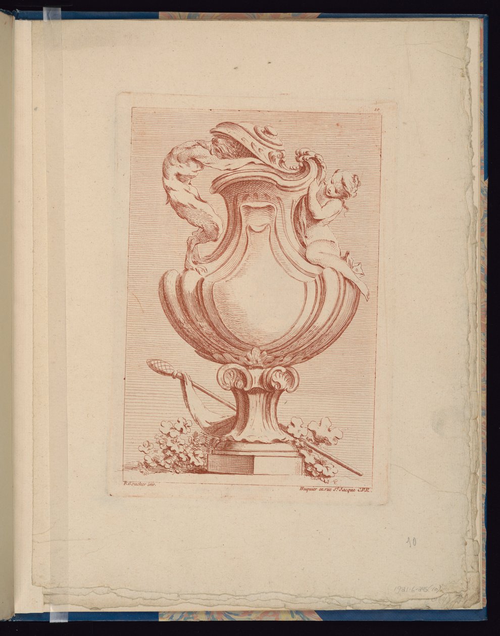 Tallerken 10, Livre de vases (Vasernes Bog) af François Boucher