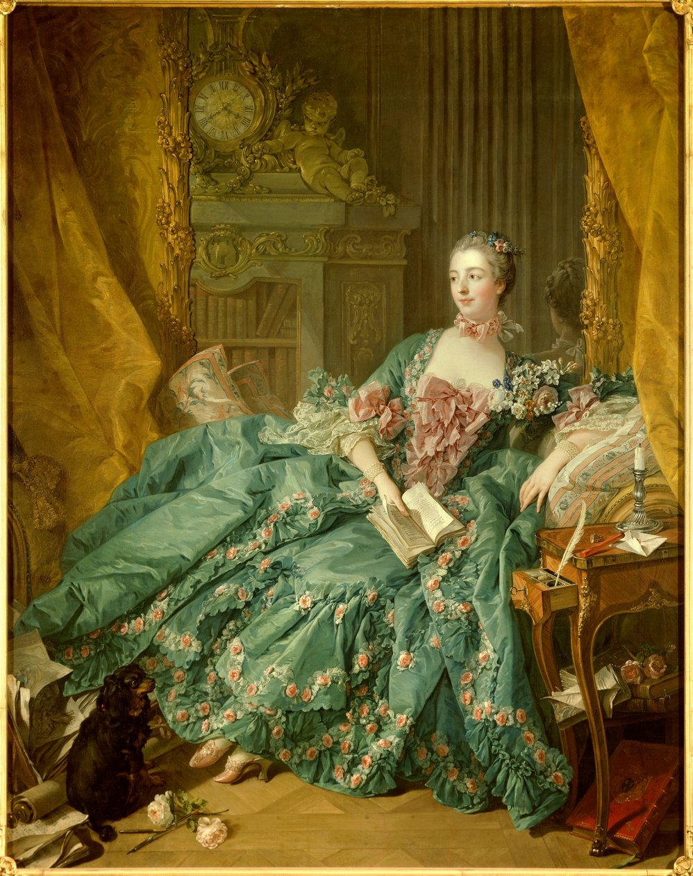 Portræt af Jeanne Antoinette Poisson, Marquise de Pompadour af François Boucher